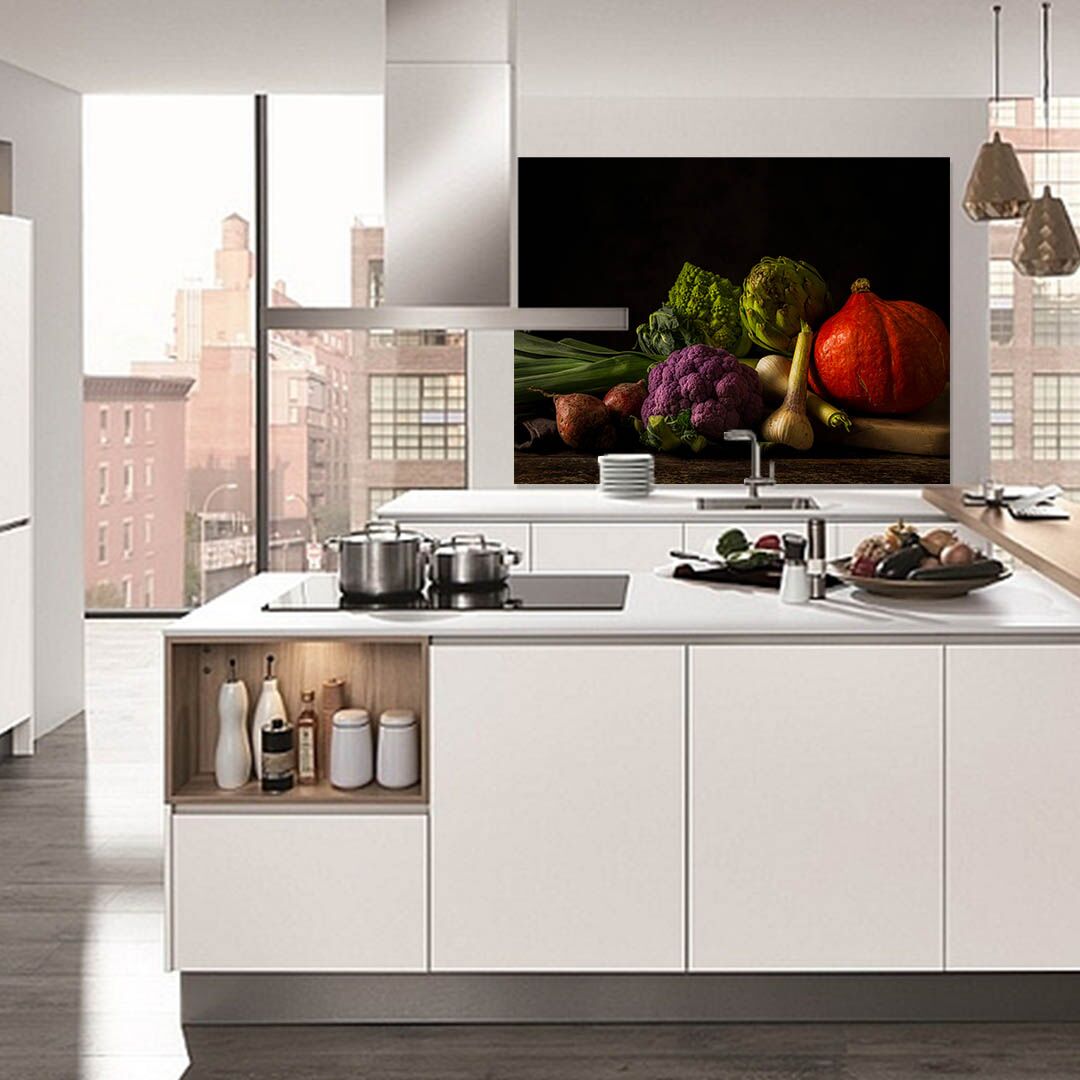 Spatplaat-groenten-stilleven