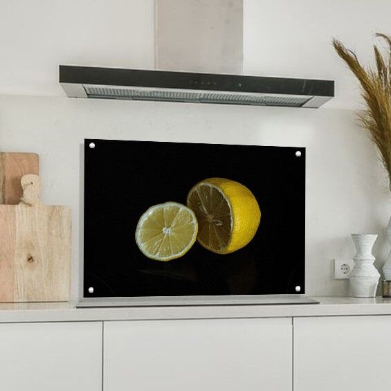 Spatscherm met citroen