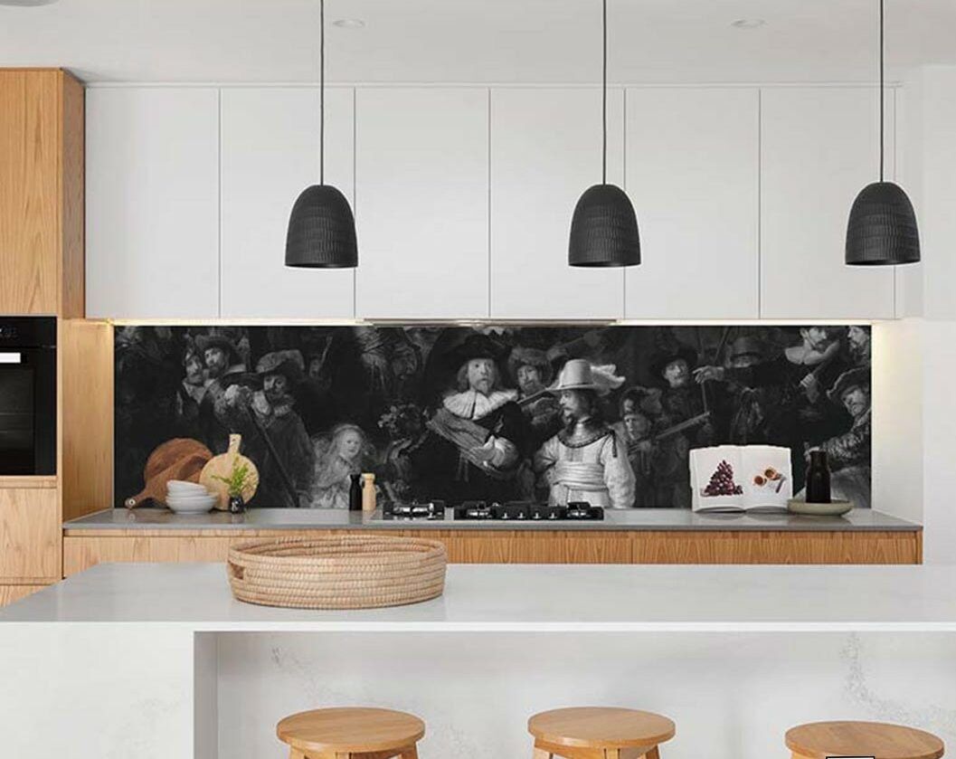 Nachtwacht zwart-wit