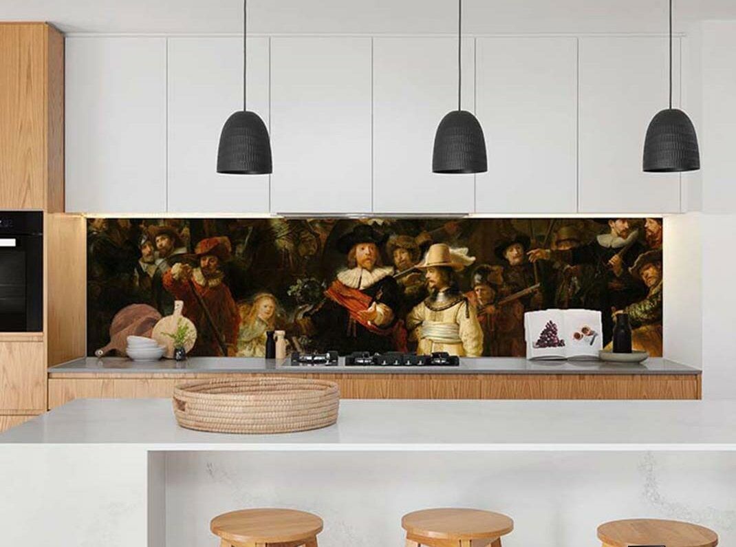 Nachtwacht op keukenachterwand