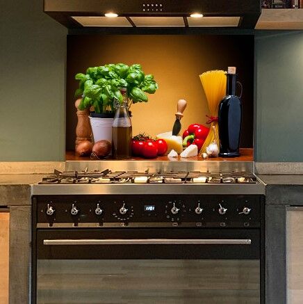 Spatscherm met Italiaanse ingrediënten