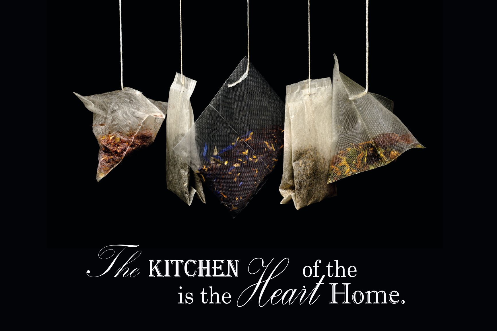 Backsplash with teabags kitchen heart home_zwart-wit_klein