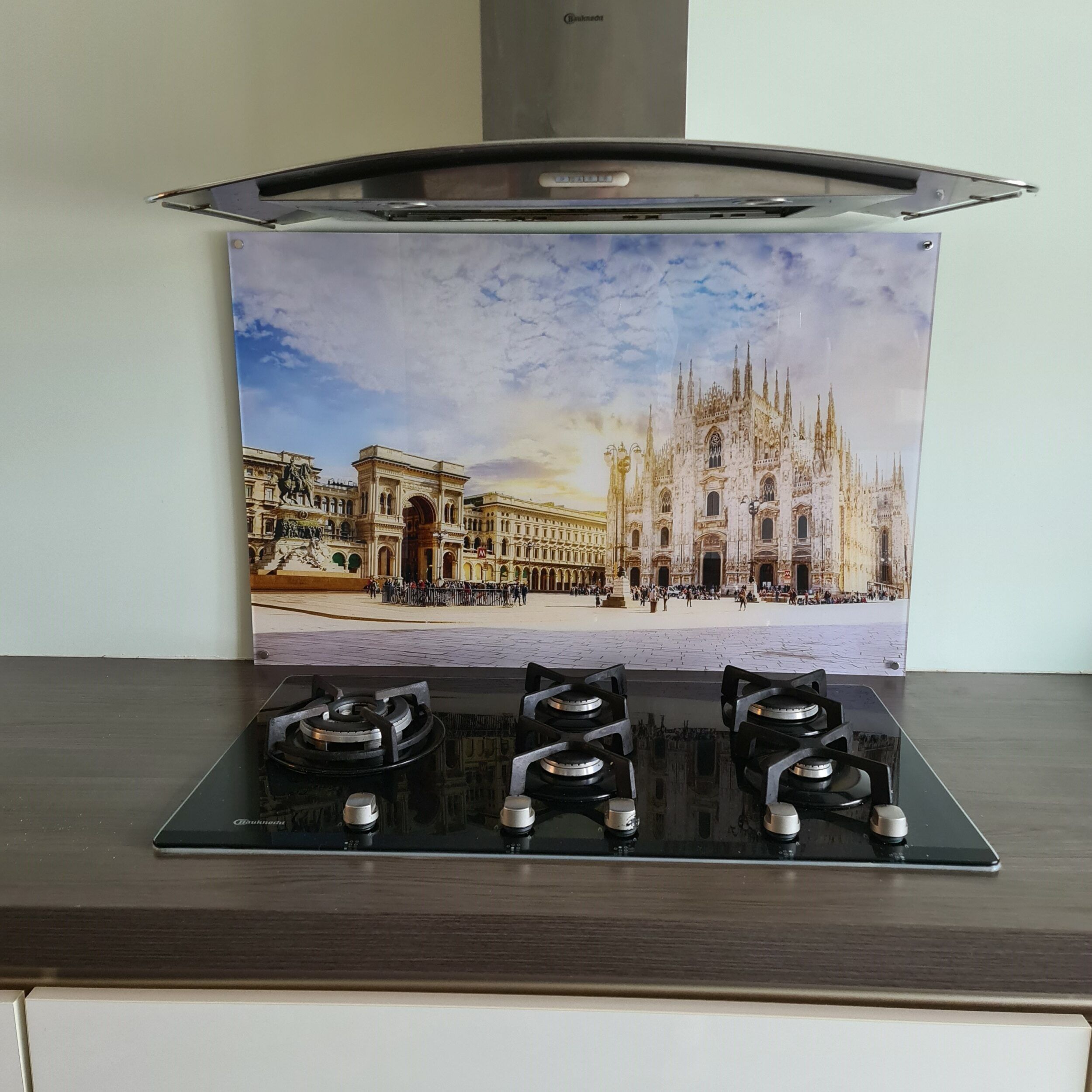 keukenachterwand met eigen vakantiefoto