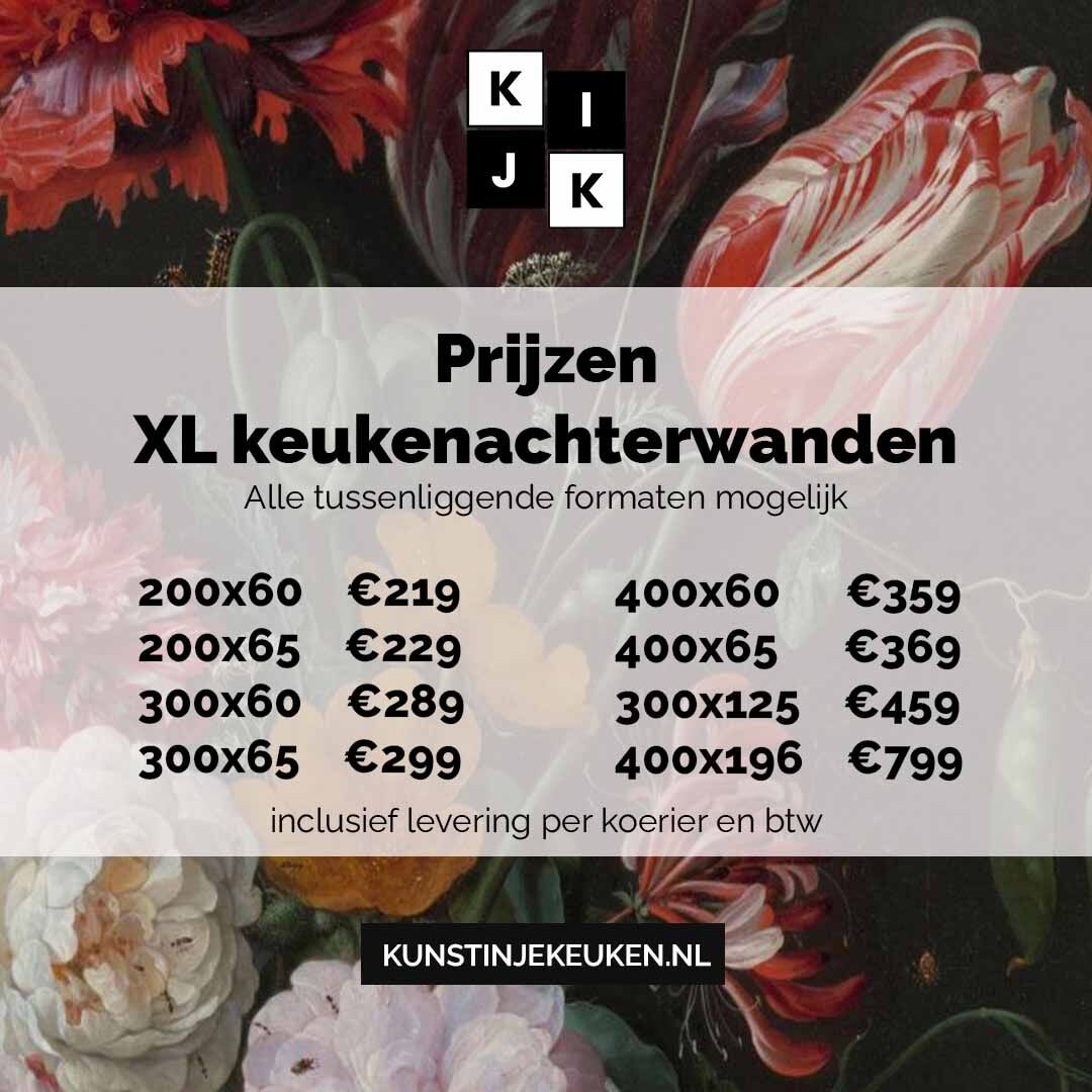 prijzen XL keukenachterwanden