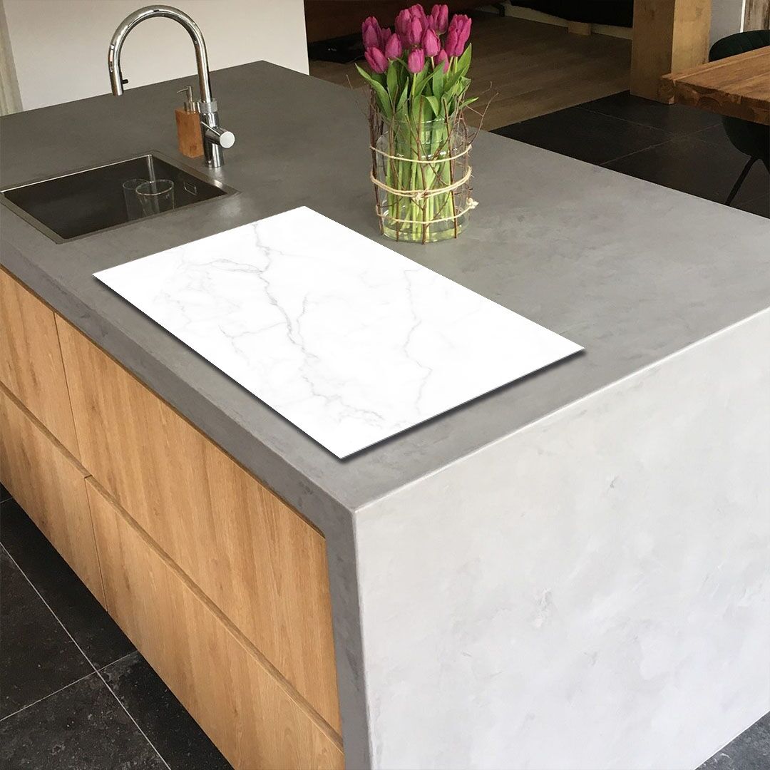 inductie_beschermer_wit_marmer_design