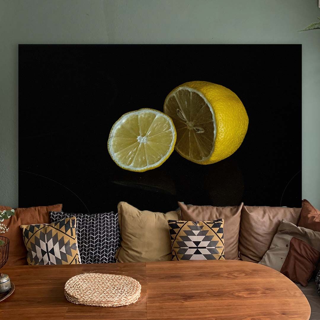 Achterwand met citroen